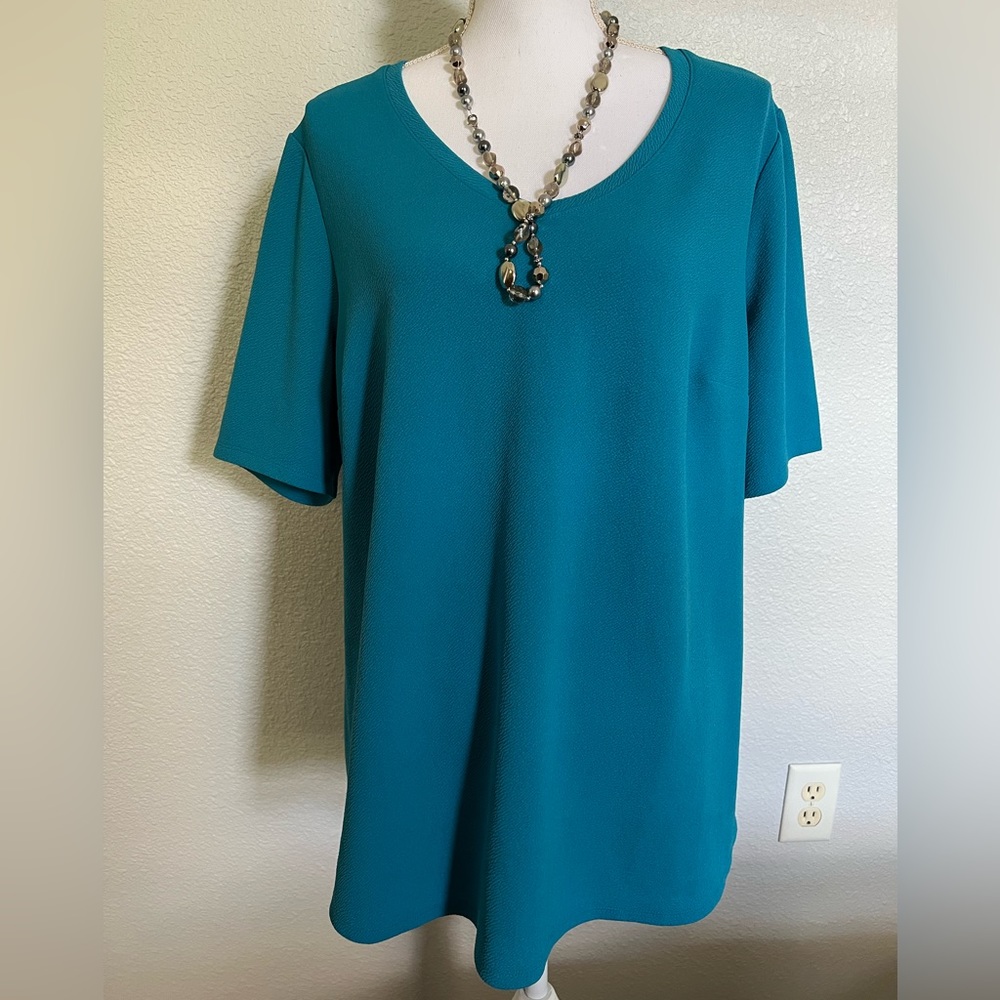 NWT Lane Bryant Teal Short Sleeve Top Size: 14/16